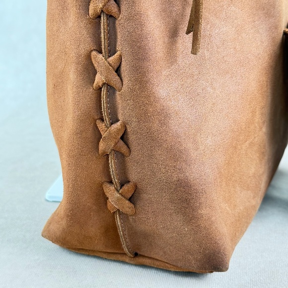 Gianni Notaro Genuine Leather Suede Tote Bag w/ Pouch | Made in Italy - Picture 7 of 16